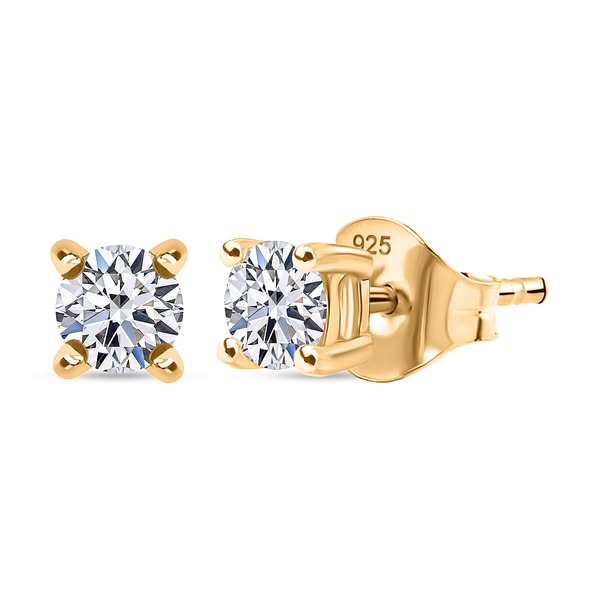 £99.99 | Lab Grown Diamond Solitaire Stud Earrings in Sterling Silver