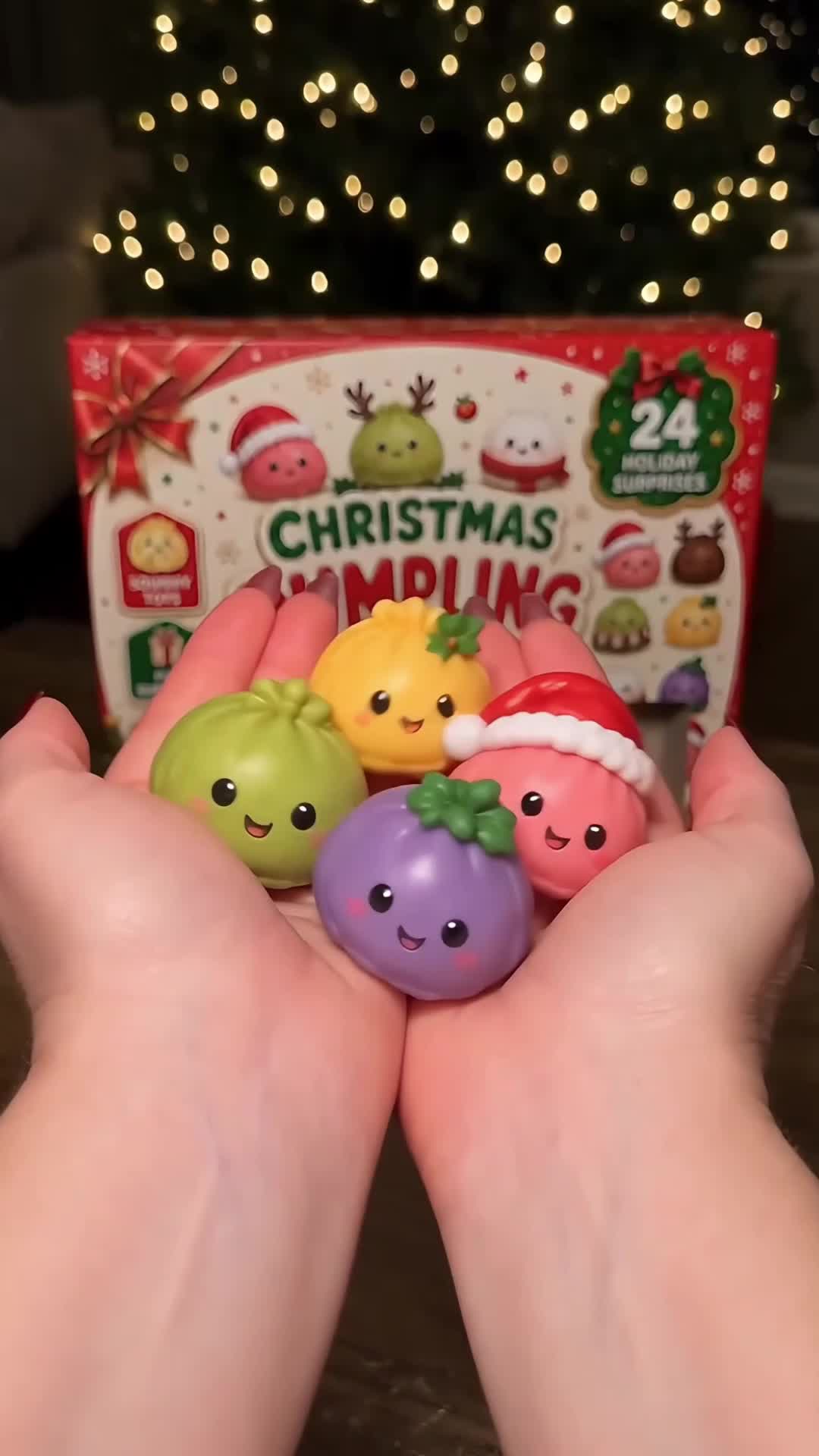 Christmas Dumpling Squishy Advent Calendar – 24 Surprise Toys