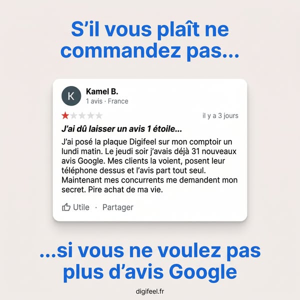 Plaque Avis Google Digifeel
