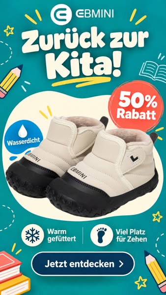 LER Barfußstiefel Kinder wasserdicht warm | EBMINI®