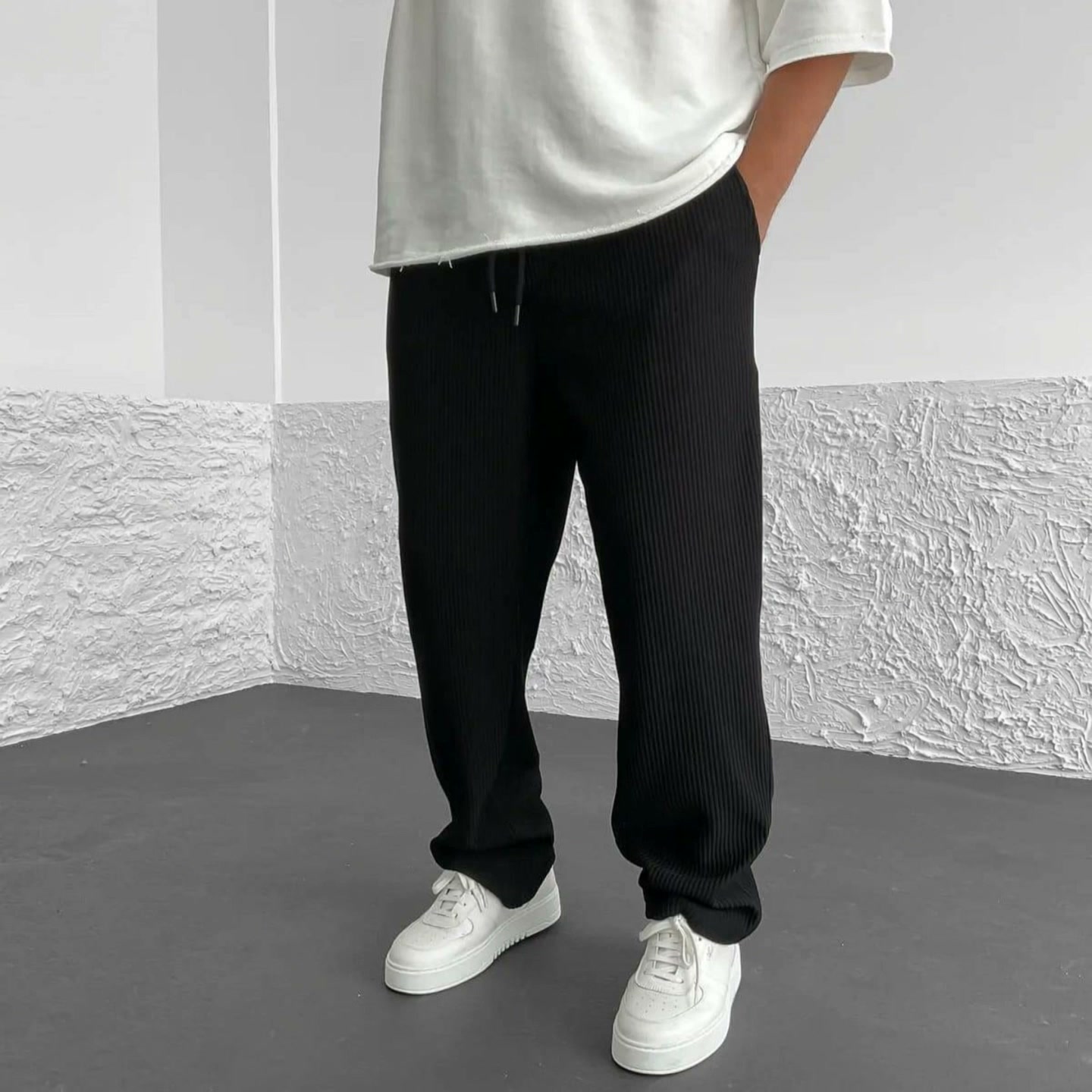 DONACCI Rib-Knit Trousers