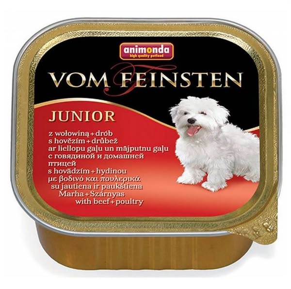 ANIMONDA Dog Vom Feinsten Junior smak: wołowina z drobiem 22x150g