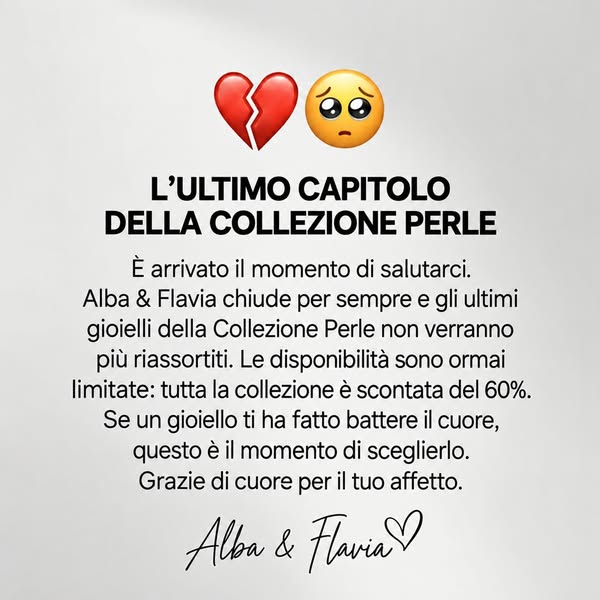 Collezione Perle: tutto -60%