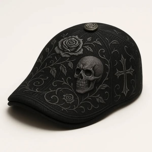 Handcrafted Skull & Thorn Flat CapLast Day 50% OFFBuy 2 Free Shipping