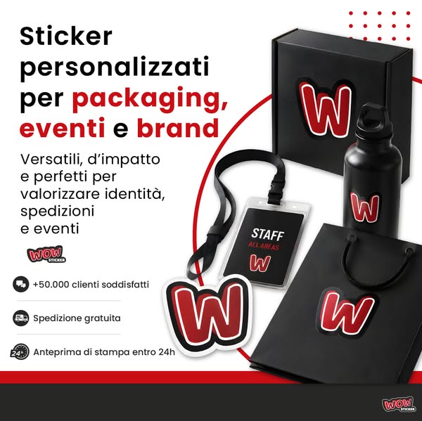 Sticker personalizzati per packaging