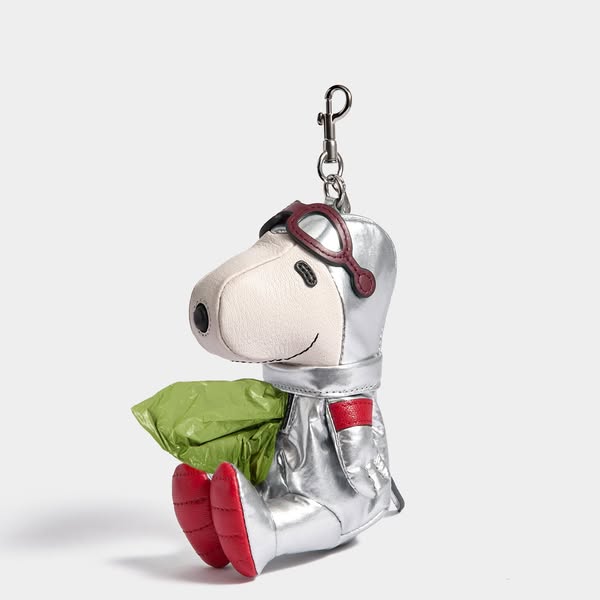 Peanuts Space Snoopy Dog Tidy Bag Silver