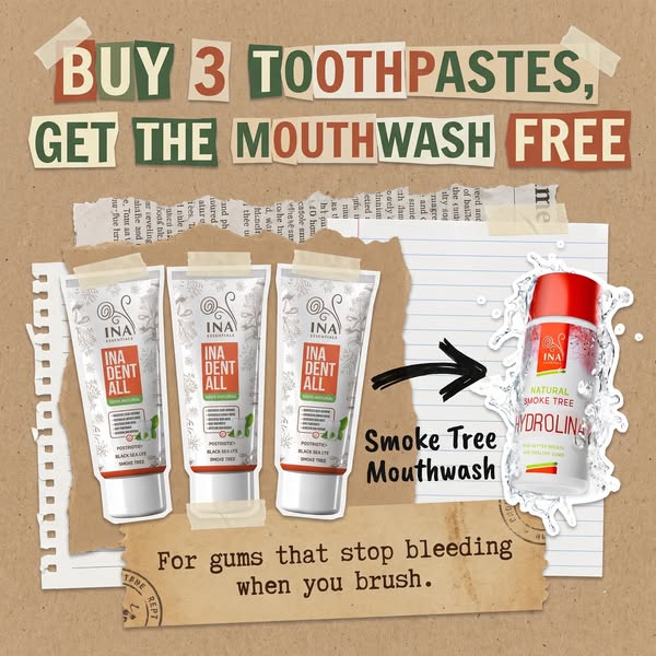 Buy 3 INA Dent-All, Your Smoke Tree Hydrolina Is Free