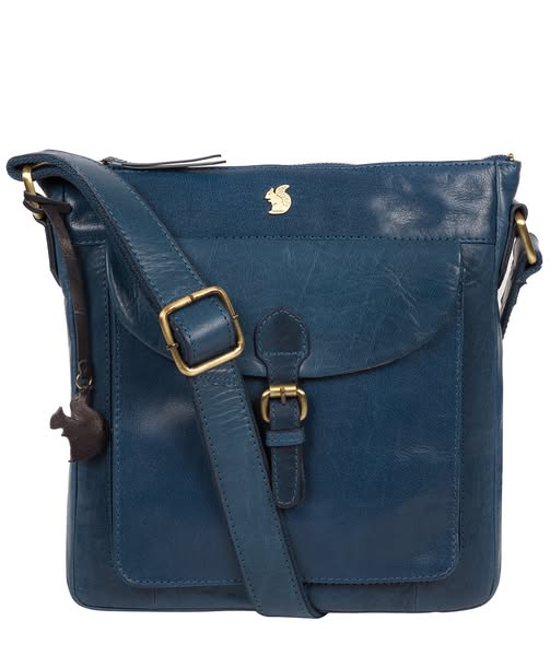 WAS £115 NOW £115! Leather Shoulder Bag Josephine Snorkel Blue | Conkca London