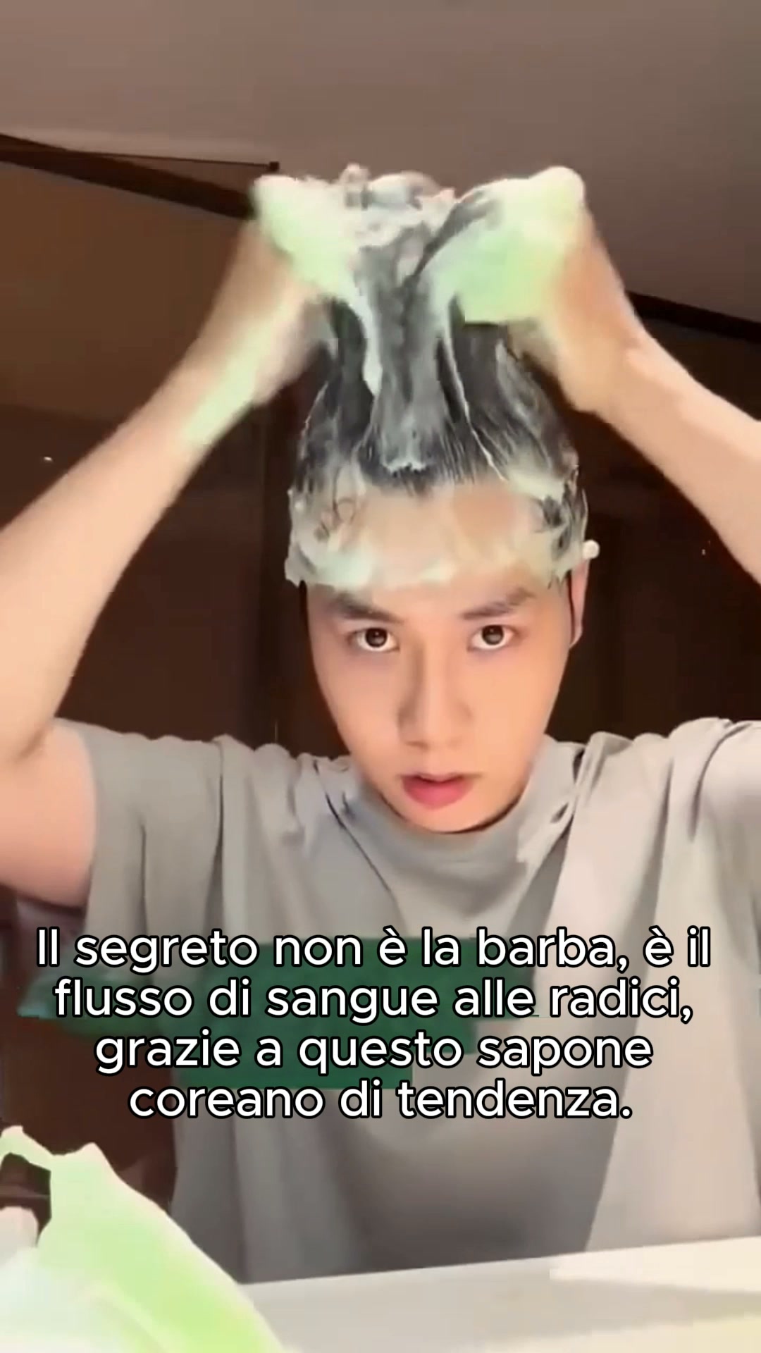 Sapone Coreano per la Crescita dei Capelli — Ferma la Caduta con 12 Erbe