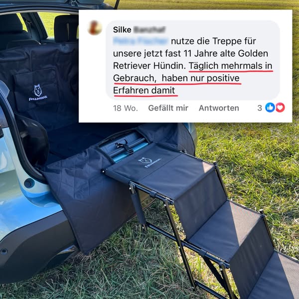 Auto Hundetreppe mit Sicherheitsstufe