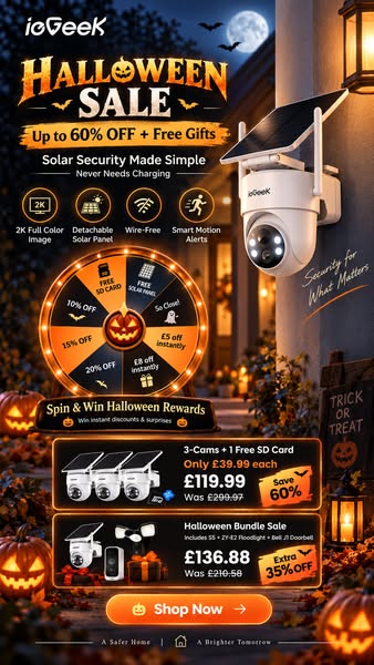 Halloween Sale: S5 Solar Cam from £39.99 Each