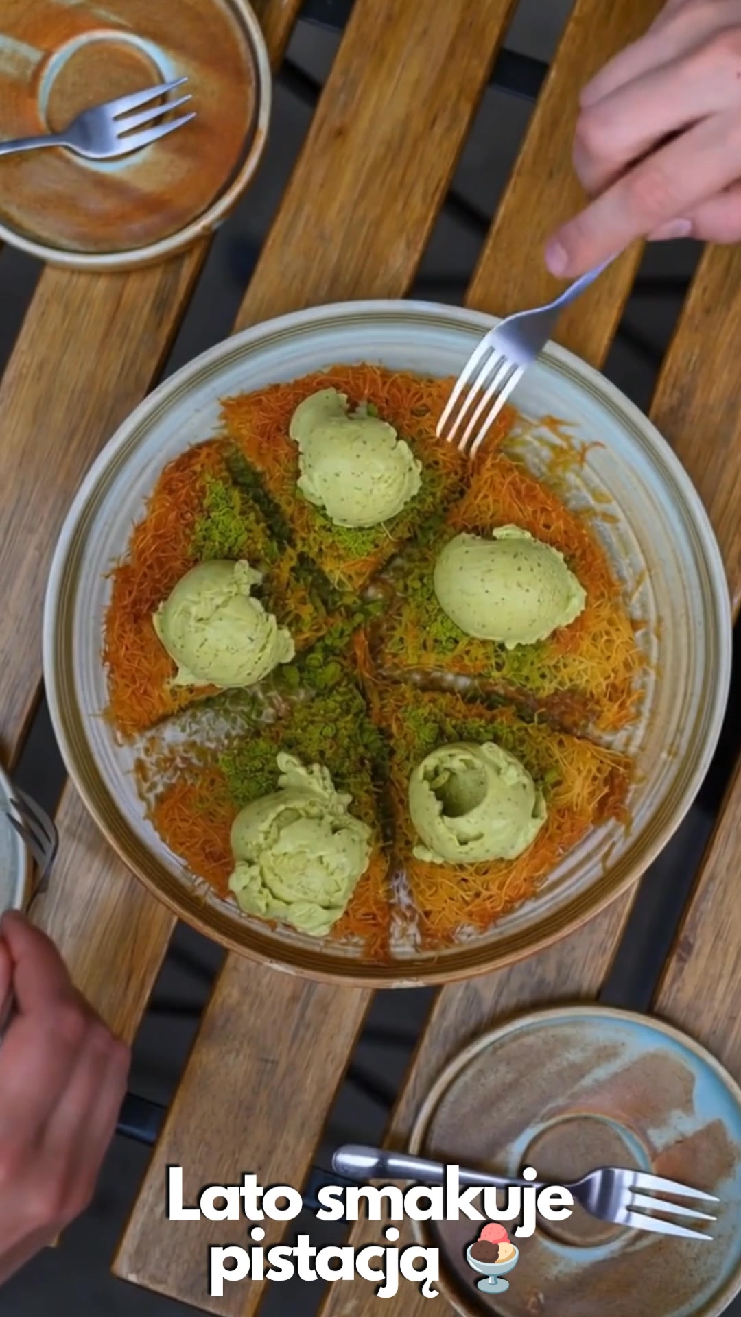 Kadayıf + lody pistacjowe