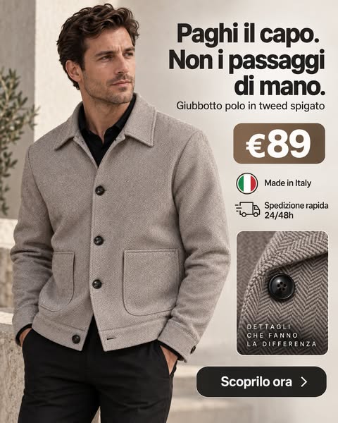 Giubbotto Made in Italy a €89