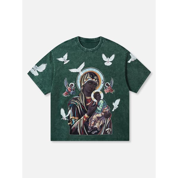 OBSTACLES & DANGERS© Black Madonna and Child Color Four-color T-shirt