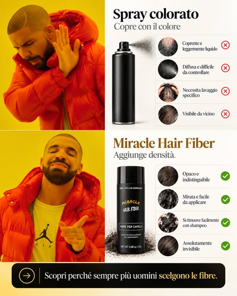 Capelli più folti in pochi secondi
