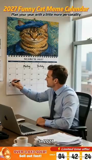 2027 Funny Cat Meme Calendar