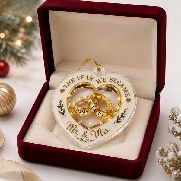 Personalized Newlywed Christmas Ornament