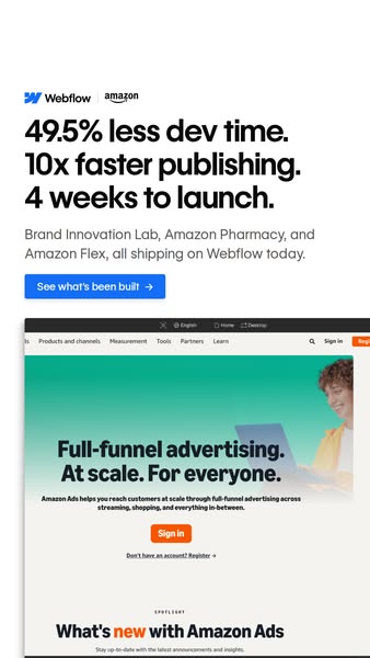 Your Amazon colleagues already build on Webflow
