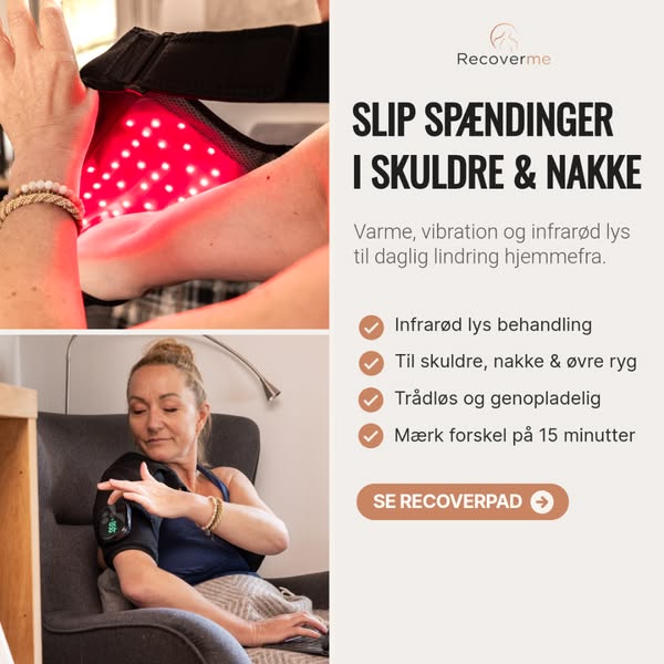 Infrarød lysbehandling til smertelindring og bedre restitution.