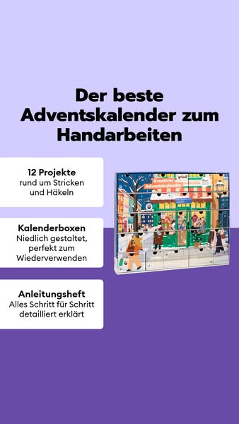 Kreativer Adventskalender zum Stricken & Häkeln