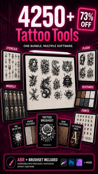 73% off pro tattoo tools