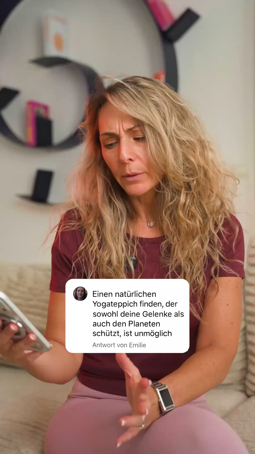 Yogamatte aus 100 % Wolle
