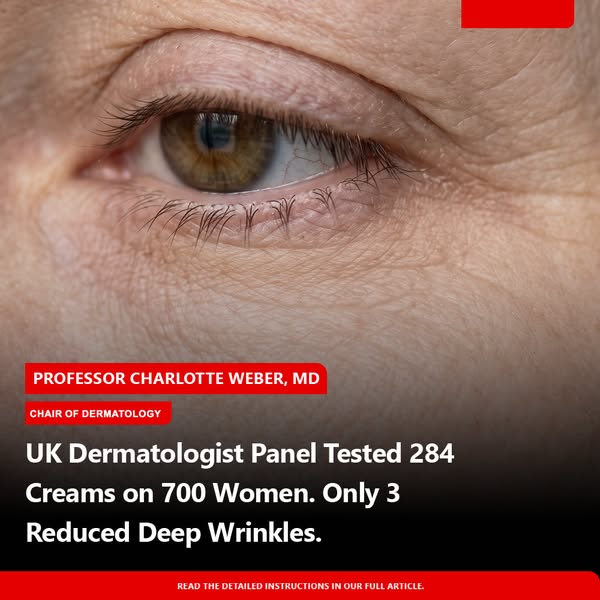 UK Dermatologist Panel Tested 284 Creams on 700 Women. Only 3 Reduced Deep Wrinkles.