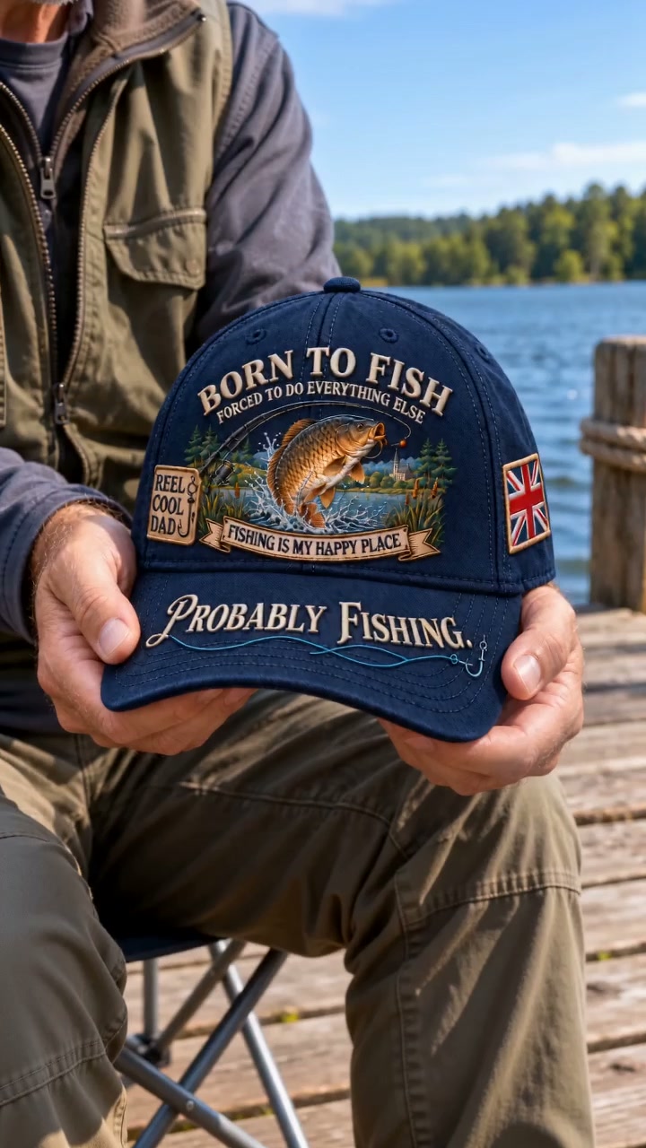 Born To Fish “Probably Fishing” British Angler Tribute Cap