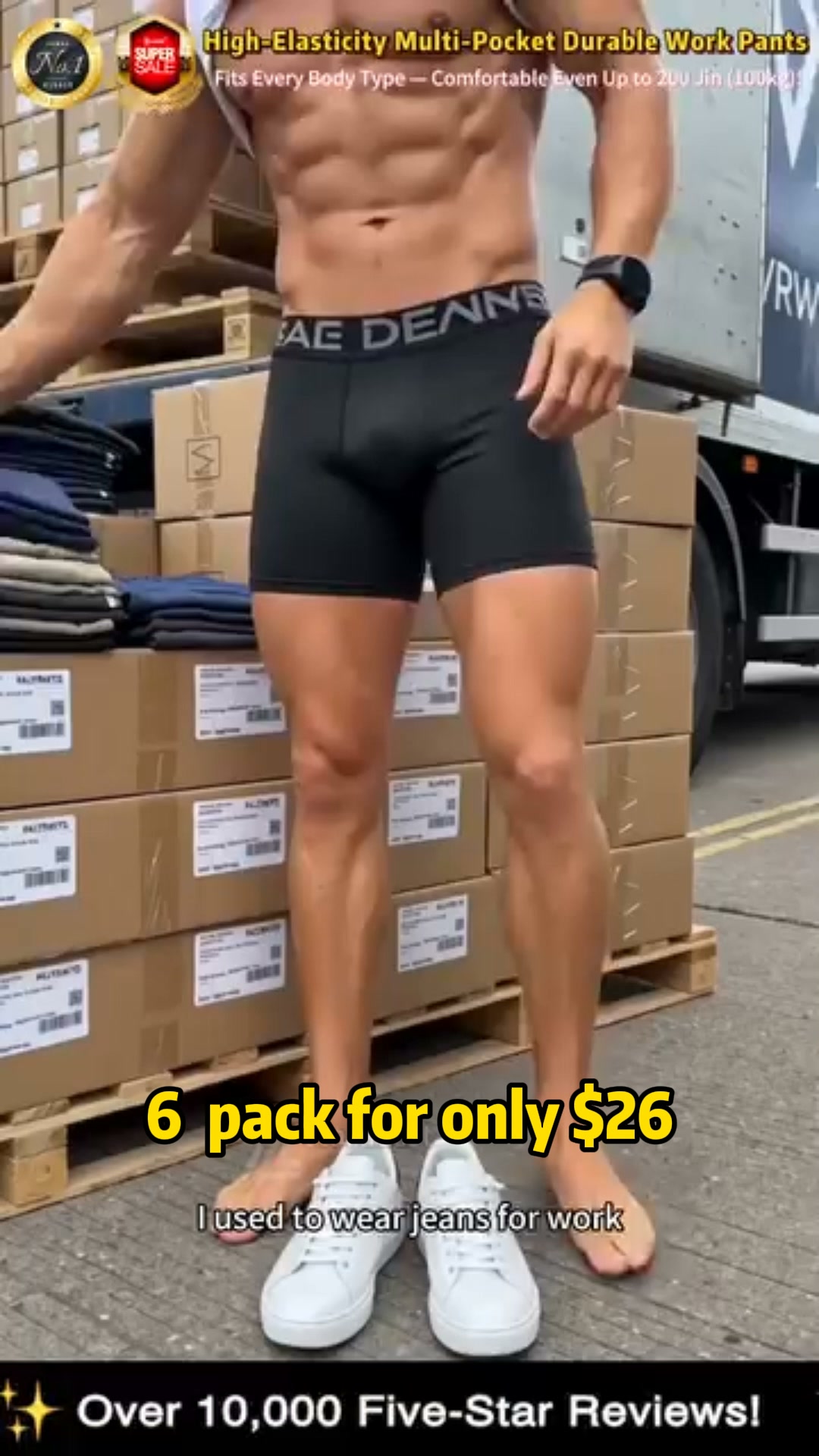 6-Pack Cargo Pants — Only $26.34