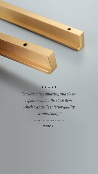 LIQUET solid brass handles, from £22