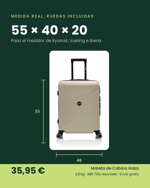 Maleta de Cabina Gaza — 35,95 €