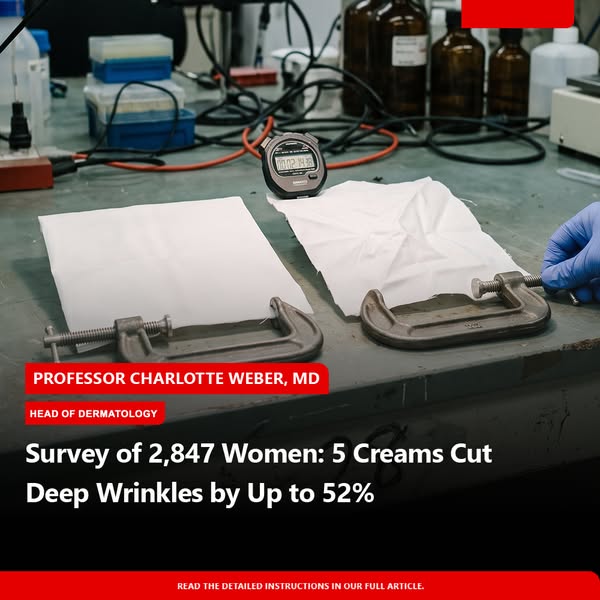 Survey of 2,847 Women: 5 Creams Cut Deep Wrinkles by Up to 52%