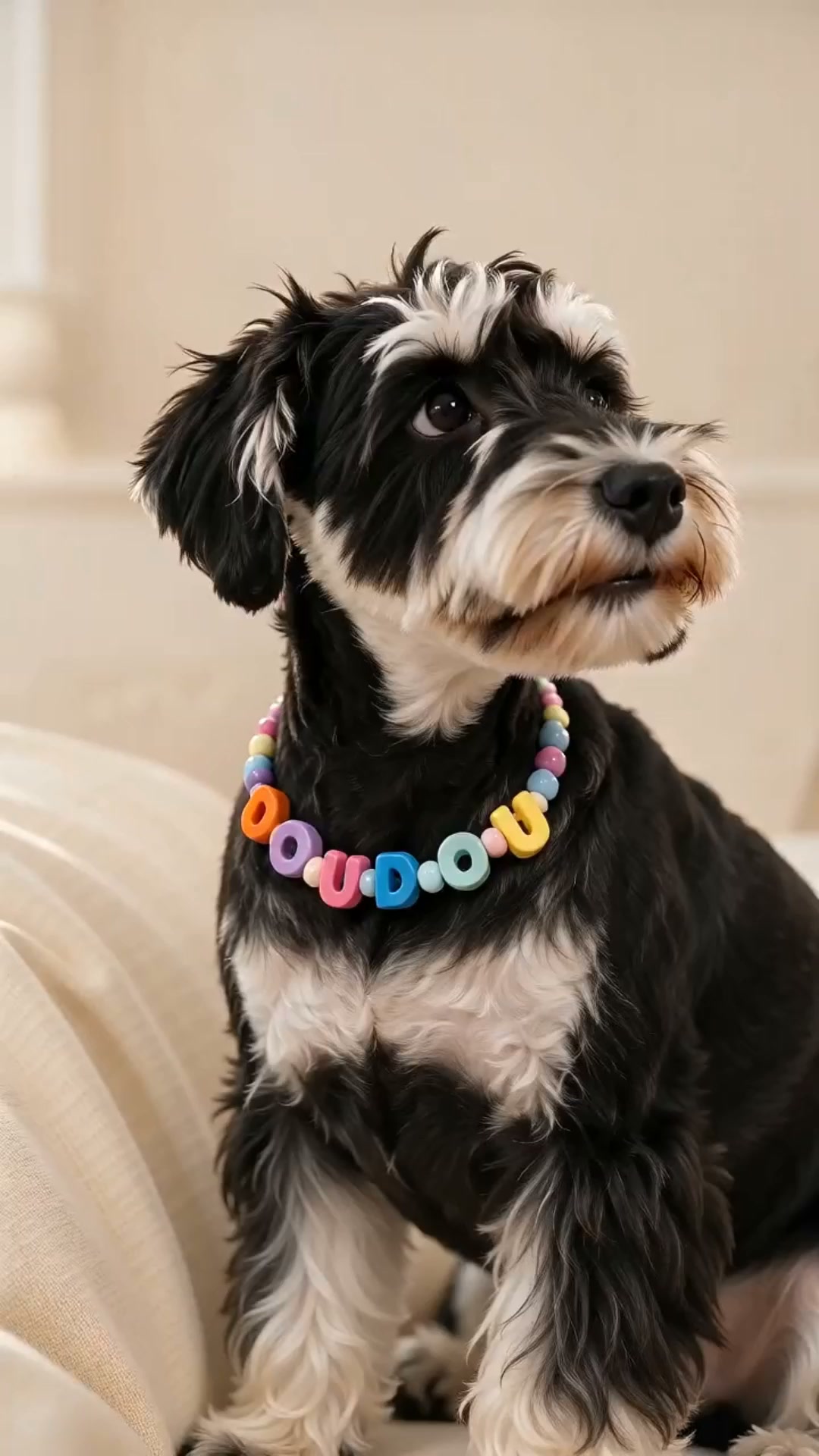 Personalized Colorful Letter Beaded Adjustable Pet Name Necklace