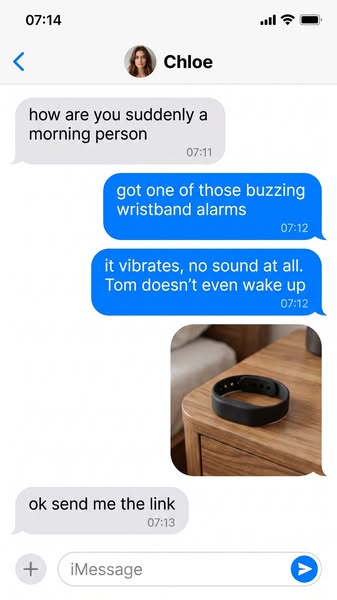 A smartwatch on the table wakes no one.