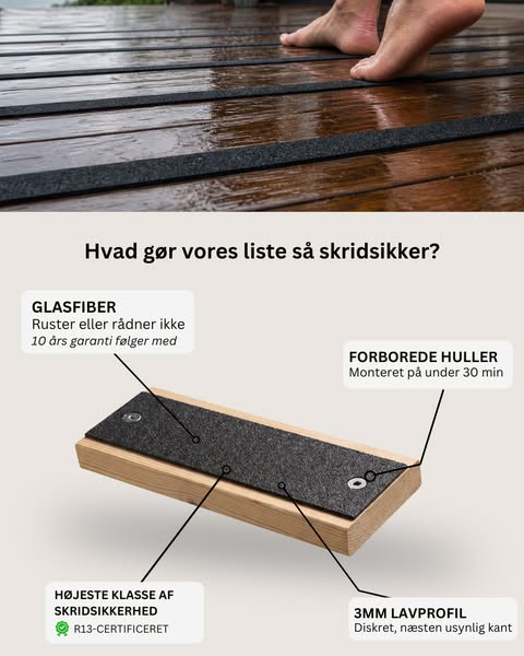 Gør den glatte overflade skridsikker