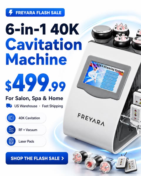6-in-1 40K Cavitation Machine – $499.99
