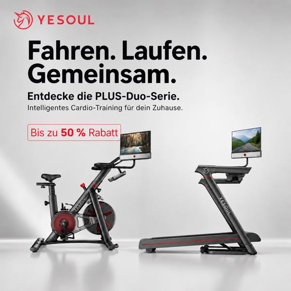 Ein Zuhause. Zwei Geräte. Fitness für die ganze Familie.