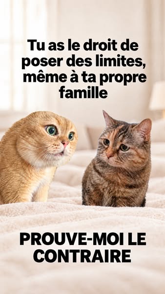 Des limites à ta propre famille ? Oui