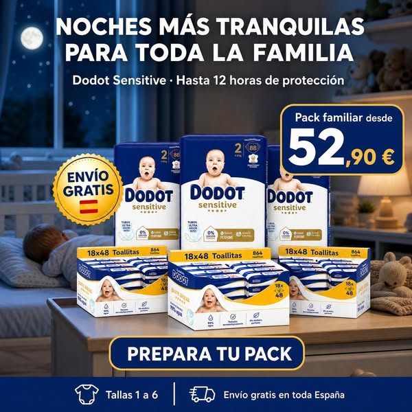 Mega Pack Familiar Dodot Sensitive + Pure Aqua