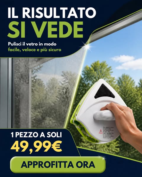 BASTA PULIRE I VETRI UN LATO ALLA VOLTA!