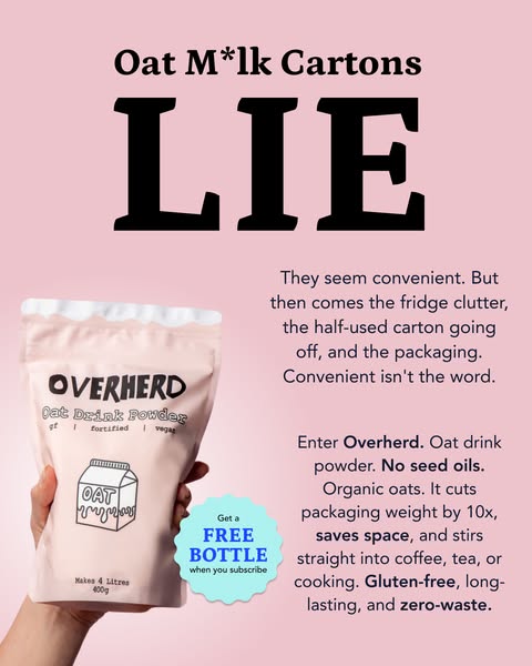Sustainable Oat M*lk