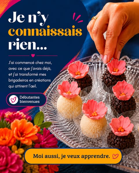 Apprenez les brigadeiros floraux dès zéro