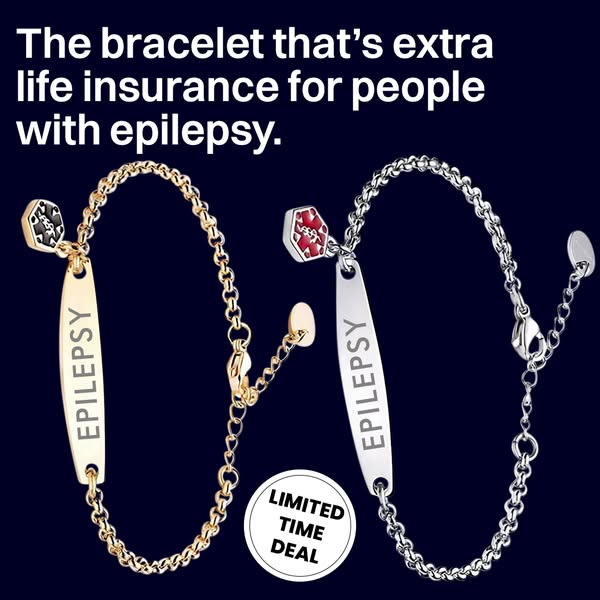 Women's Epilepsy Medical Alert Bracelet – Silver & Gold | My Medi Friend