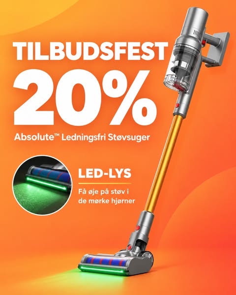 Tilbudsfest: Spar 20% på Absolute™ støvsugeren
