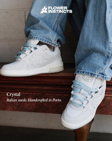 The Crystal. White Italian suede. Built from culture.