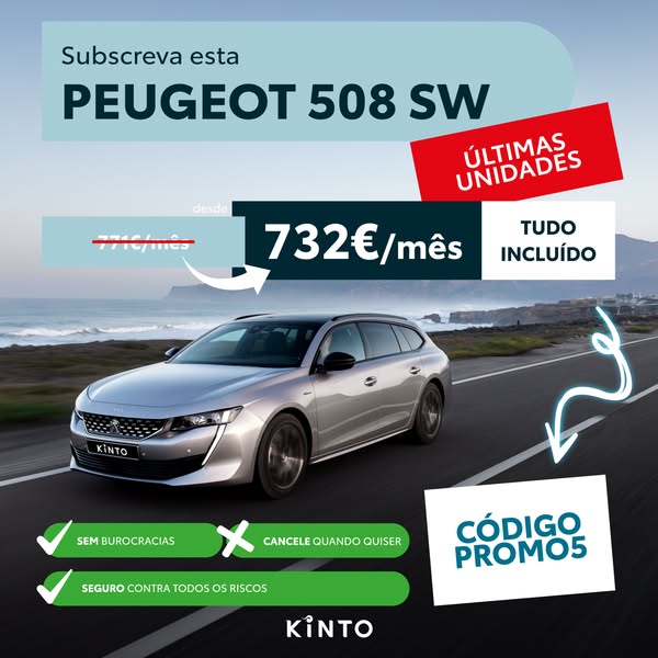 Peugeot 508 SW desde 732€/mês