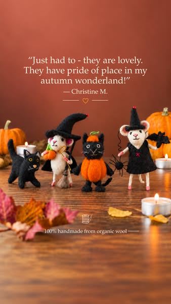 Halloween Tiny Animals + FREE Black Cat