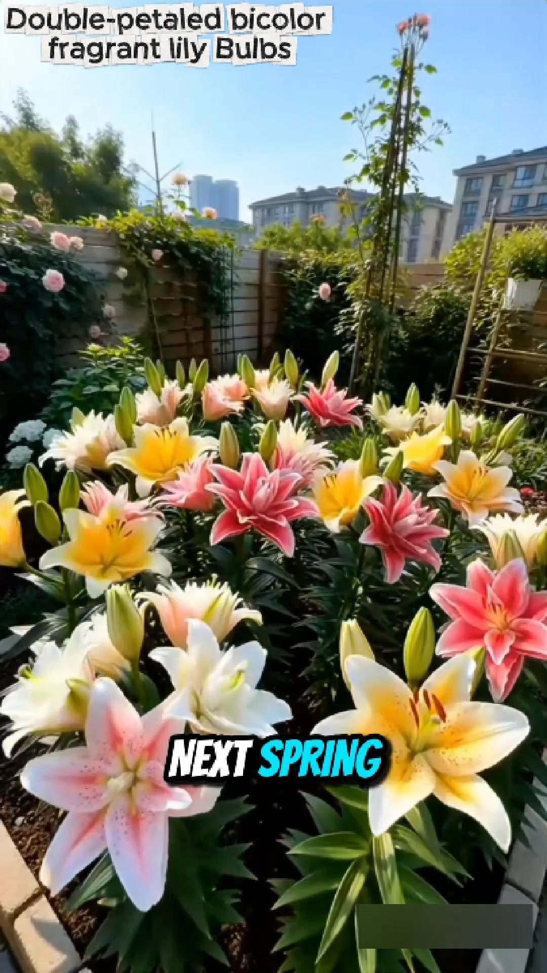 Double-petaled bicolor fragrant lily Bulbs—Fresh and Sweet