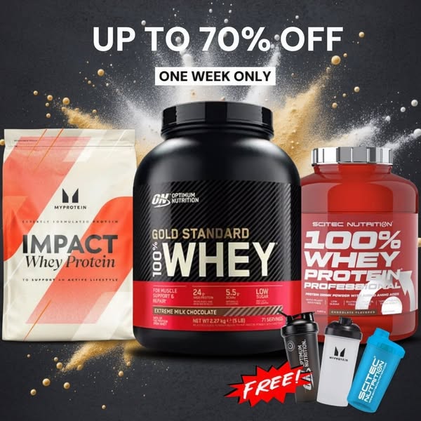 FLASH SALE | Up to 70% OFF Premium Whey Protein – Only 7 Days Left!