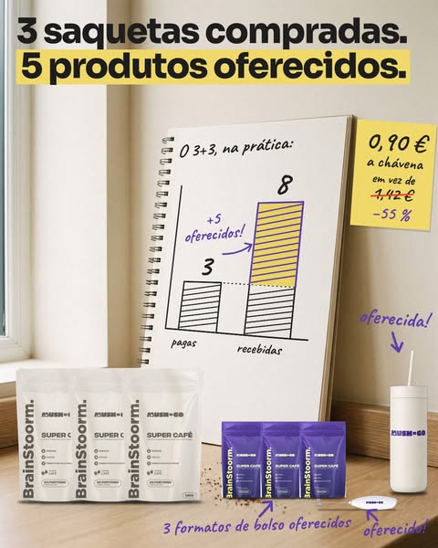 8 produtos, 111 chávenas, garrafa térmica e espumador oferecidos: 99,90 € em vez de 222,63 € (−55 %).